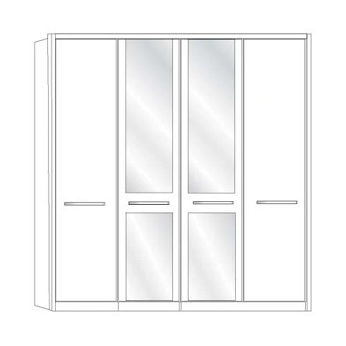 Cairns Wiemann 4 Door Wardrobe With Frame - Image 4
