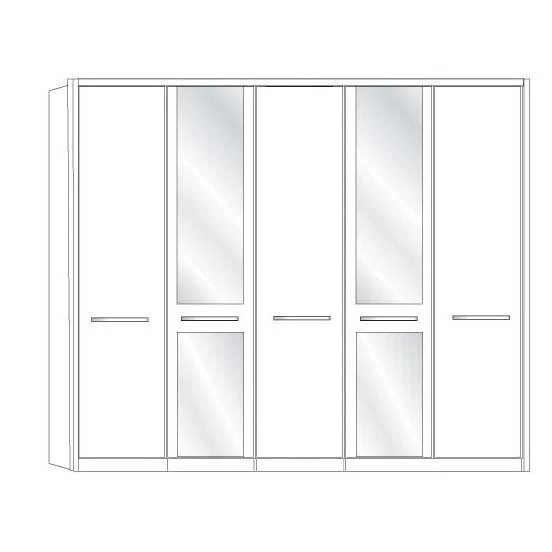 Cairns Wiemann 5 Door Wardrobe With Frame - Image 10