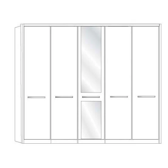 Cairns Wiemann 5 Door Wardrobe With Frame - Image 9