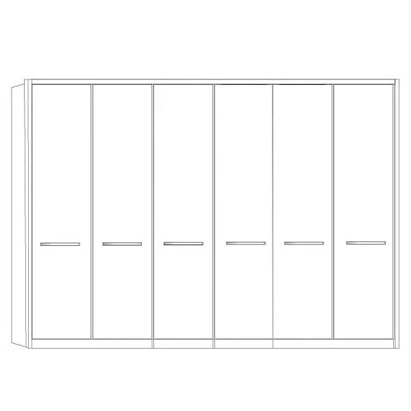 Cairns Wiemann 6 Door Wardrobe With Frame - Image 4