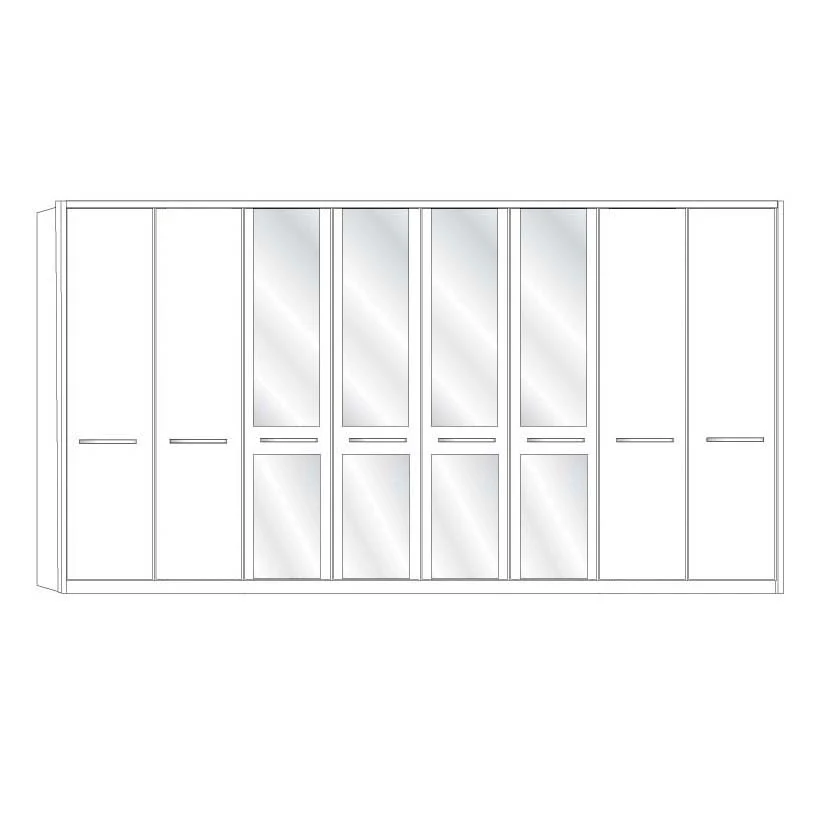 Cairns Wiemann 8 Door Wardrobe With Frame - Image 6