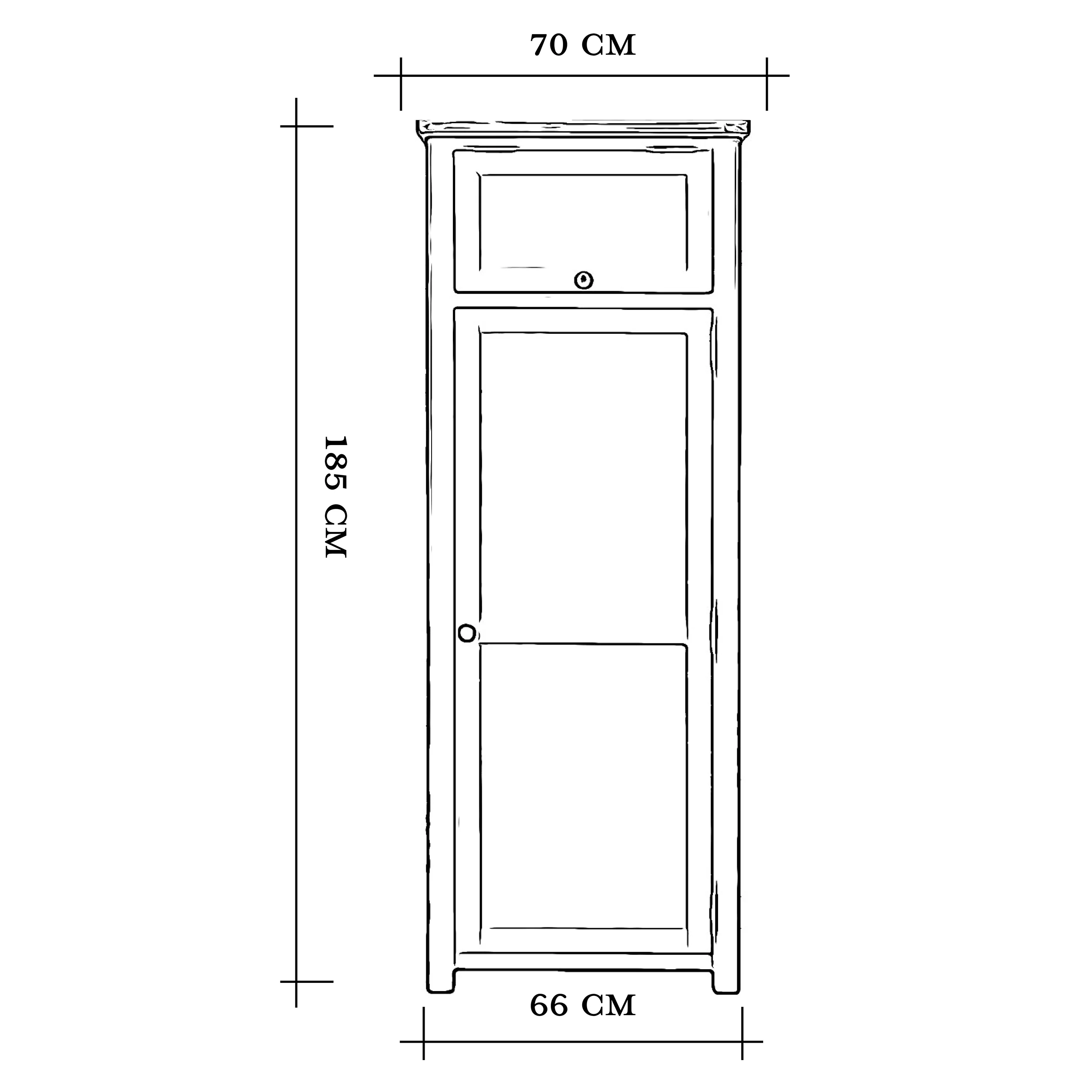 Cambridge Blue Painted Oak Pantry Unit - Image 8