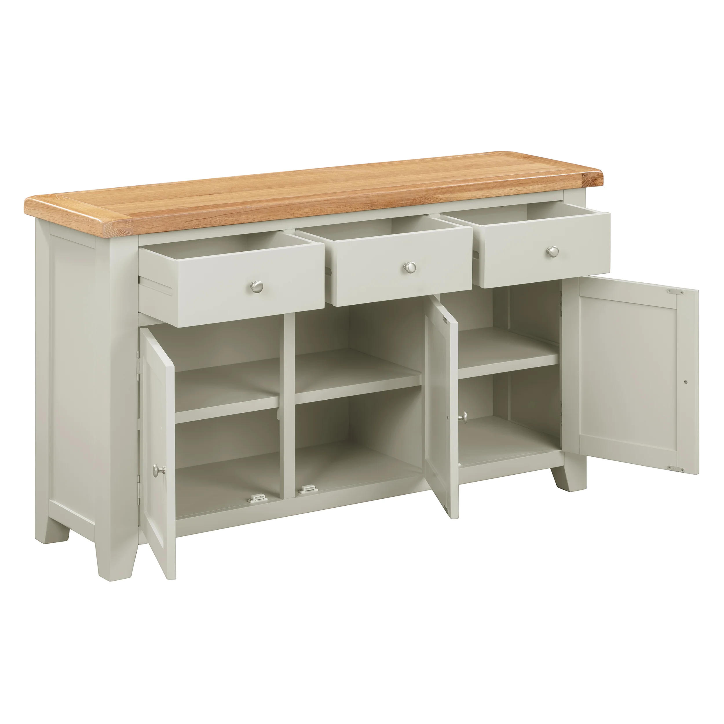 Cambridge Grey Painted Oak Large Sideboard - Image 4