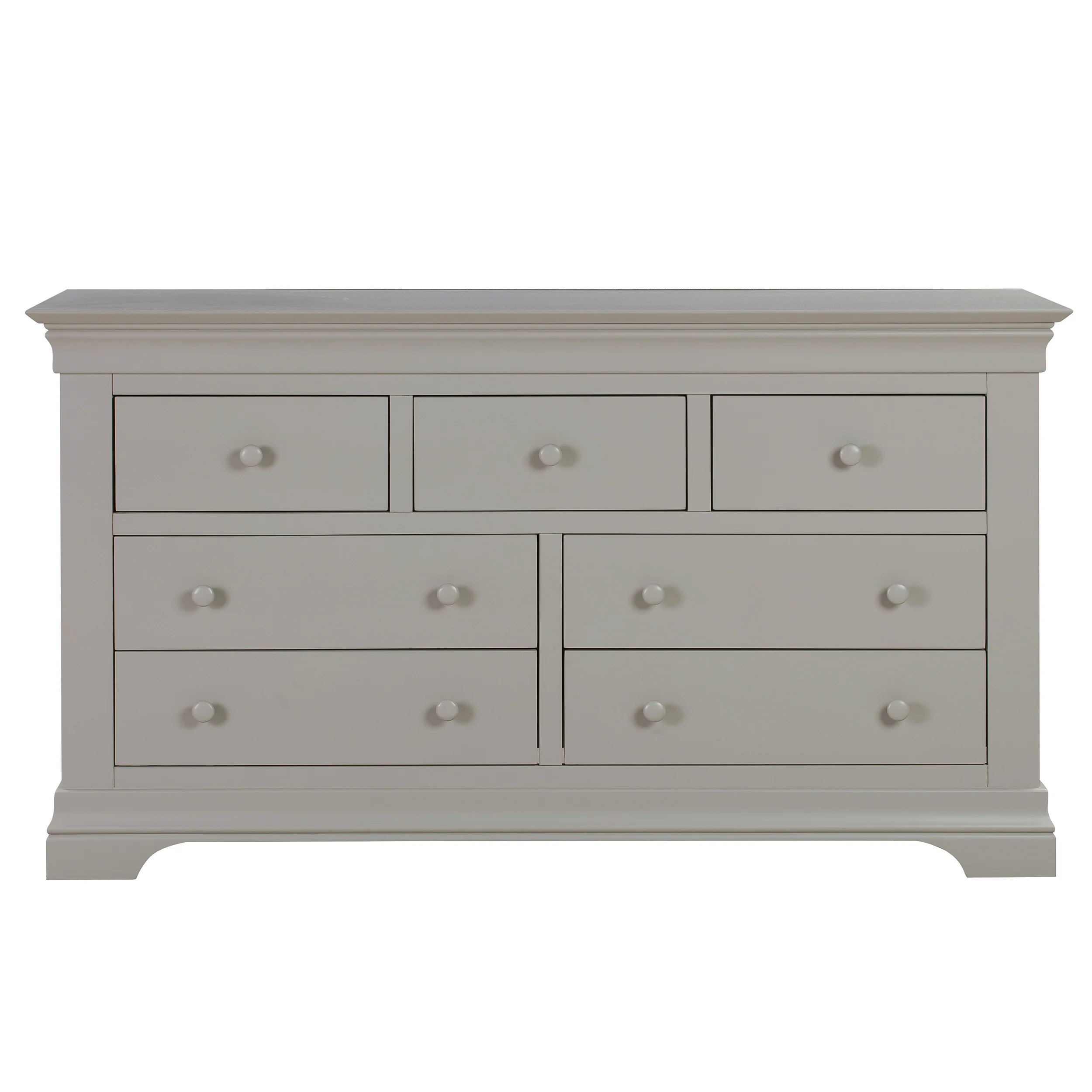 Chantilly Pebble Grey 3 Over 4 Chest Of Drawers - Image 5