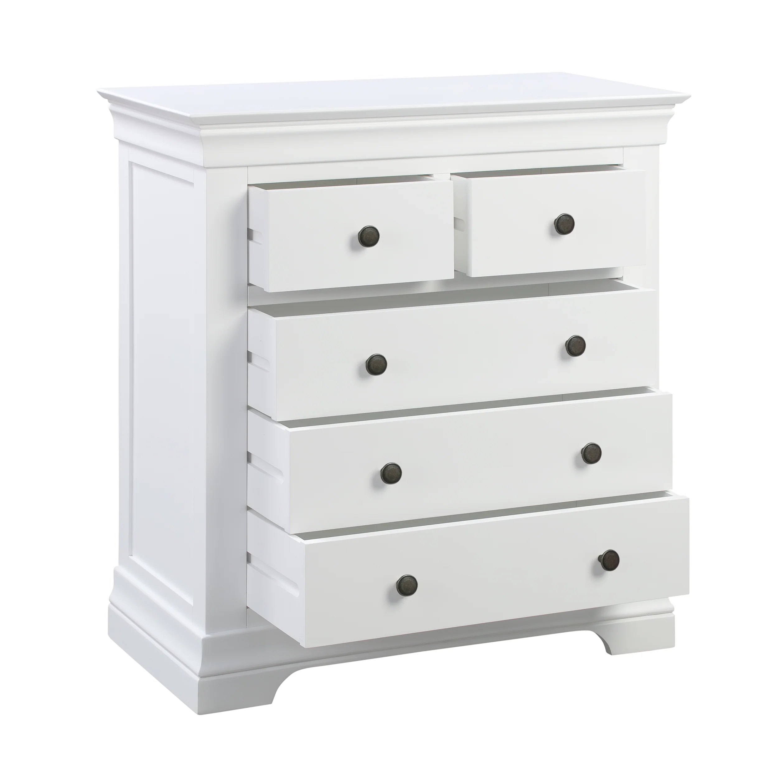 Chantilly Warm White 2 Over 3 Chest Of Drawers - Image 4