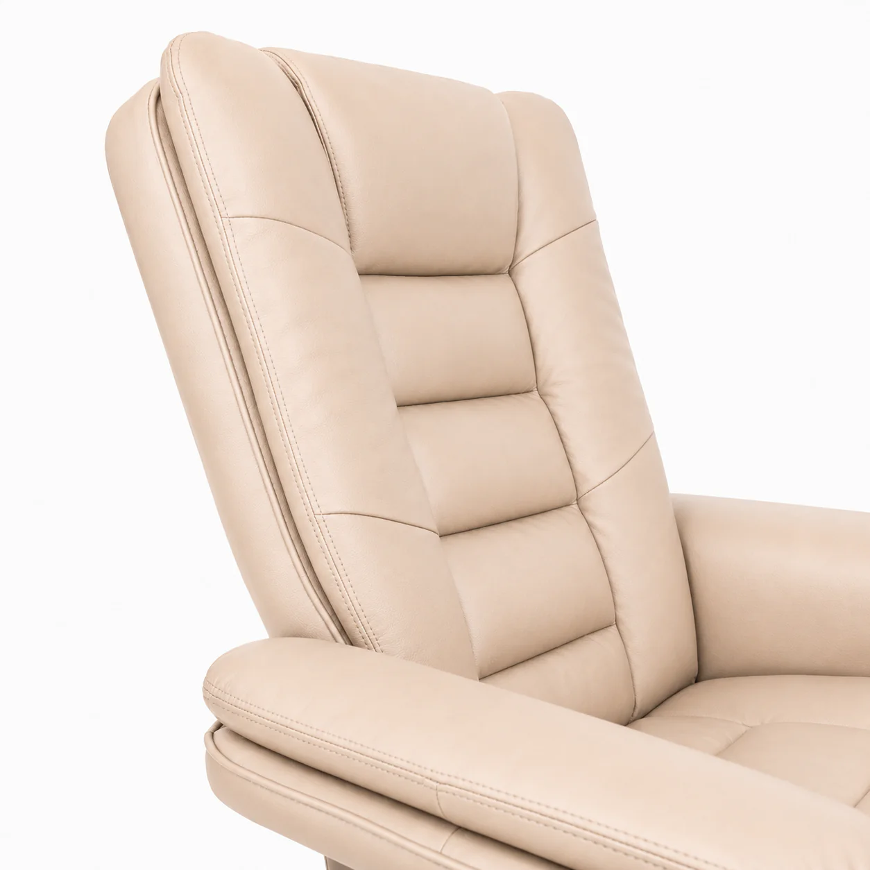 Charlton Swivel Recliner & Footstool | Beige - Image 9