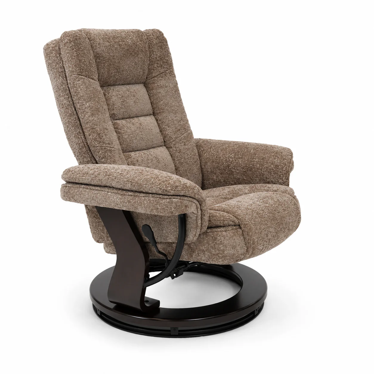 Charlton Swivel Recliner & Footstool | Khaki - Image 5