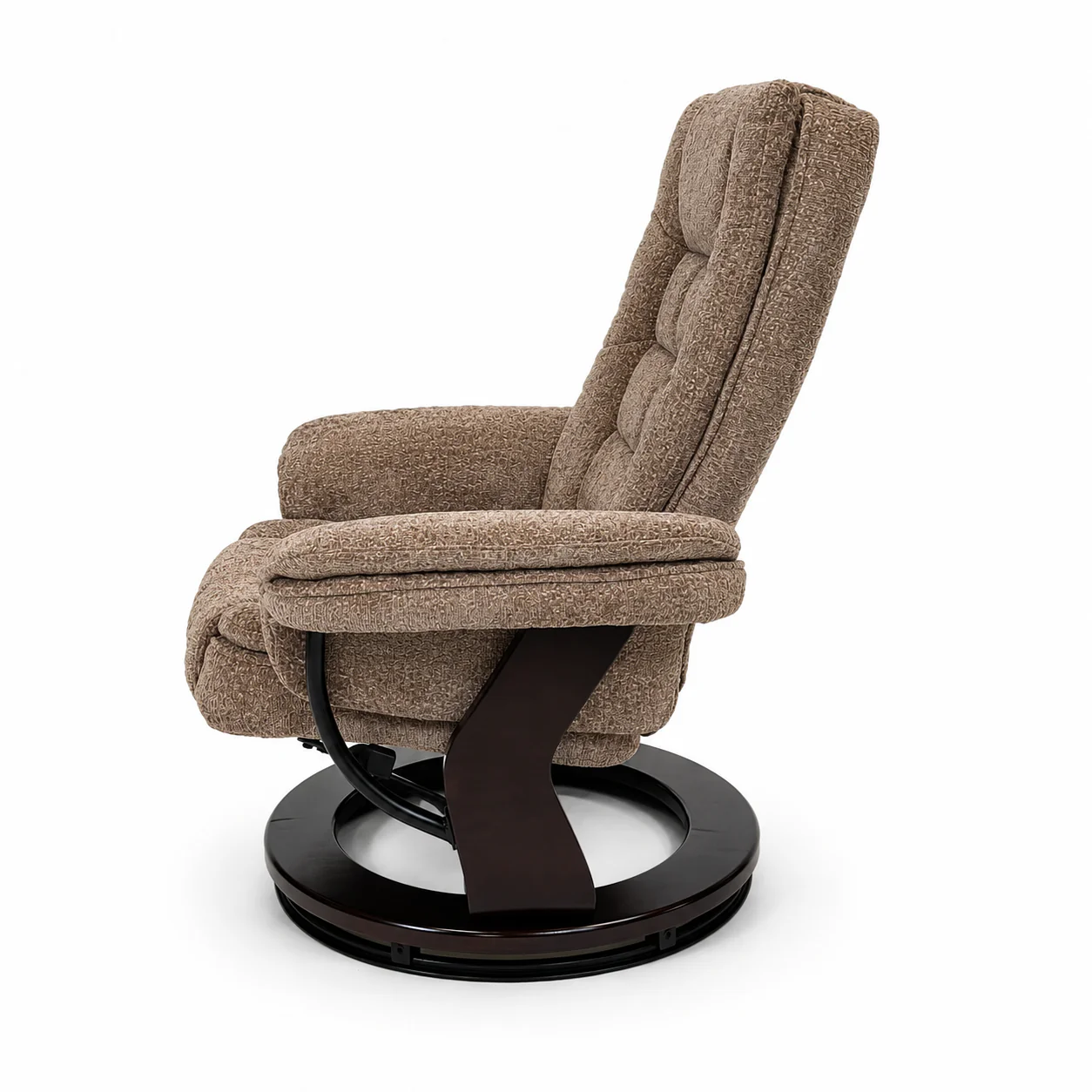 Charlton Swivel Recliner & Footstool | Khaki - Image 8