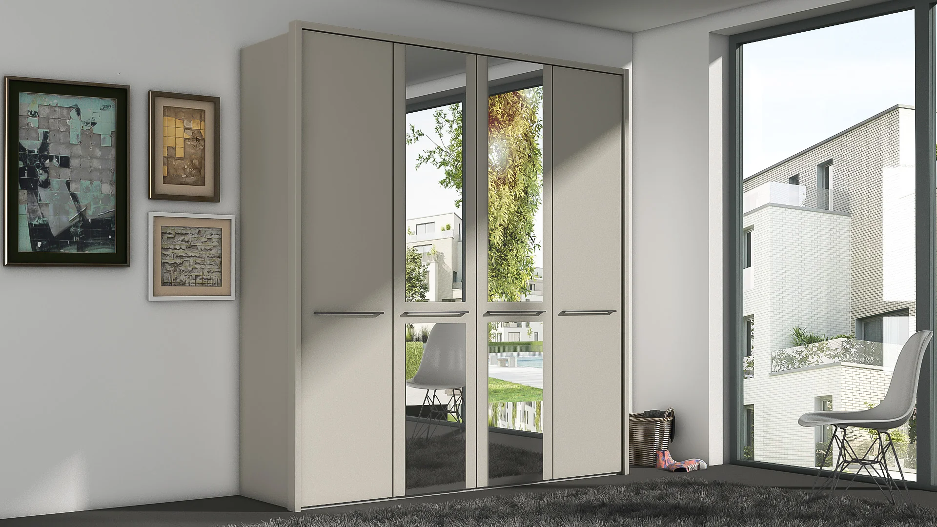 Cairns Wiemann 1 Door Wardrobe With Frame - Image 3