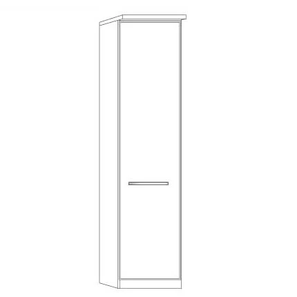 Cairns Wiemann 1 Door Wardrobe With Frame - Image 4