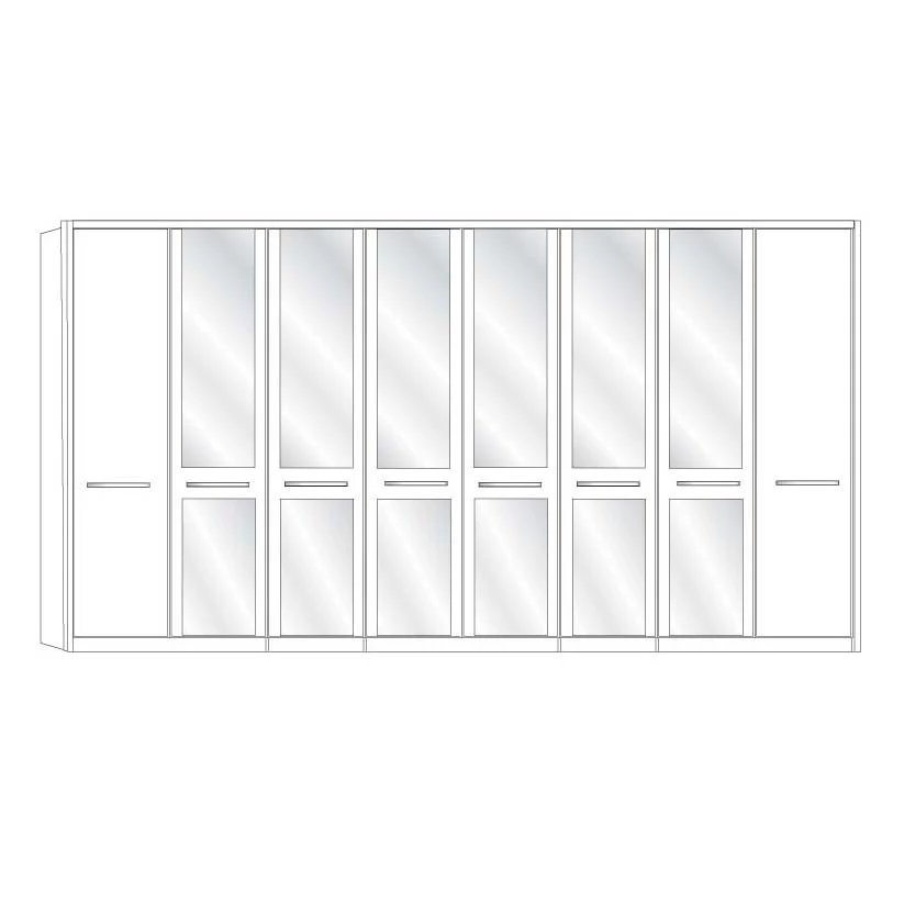 Cairns Wiemann 8 Door Wardrobe - Image 7