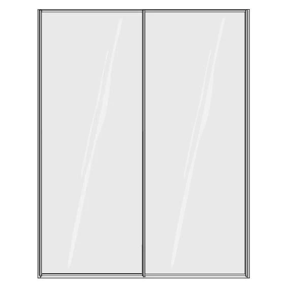 Miami Plus Wiemann 2 Door Sliding Wardrobe With Glass Door 150cm - Image 13