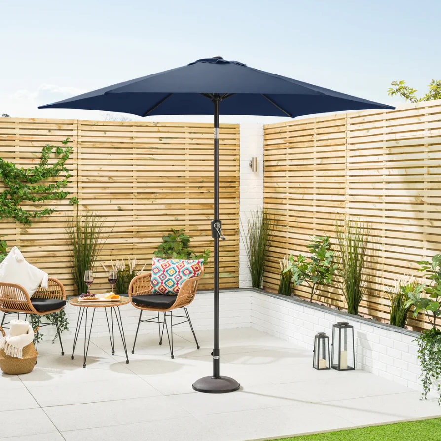 Crank & Tilt 2.7m Garden Parasol | Navy