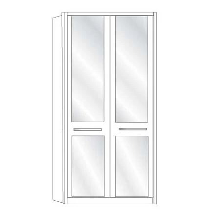 Dakar 2 Wiemann 2 Door Wardrobe With Frame - Image 4