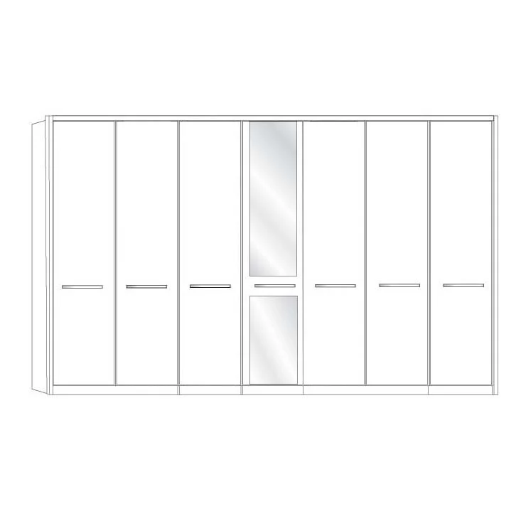 Dakar 2 Wiemann 7 Door Wardrobe With Frame - Image 4