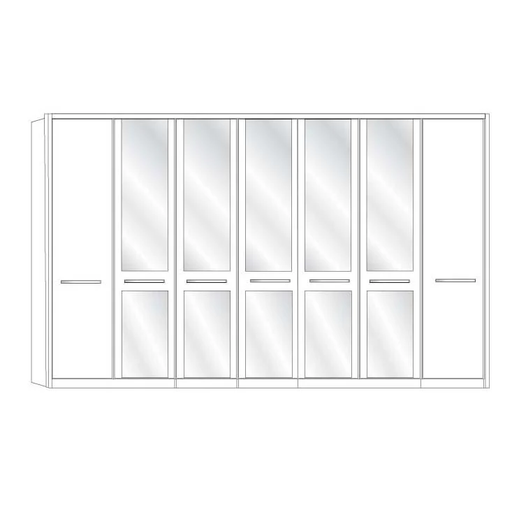 Dakar 2 Wiemann 7 Door Wardrobe With Frame - Image 6