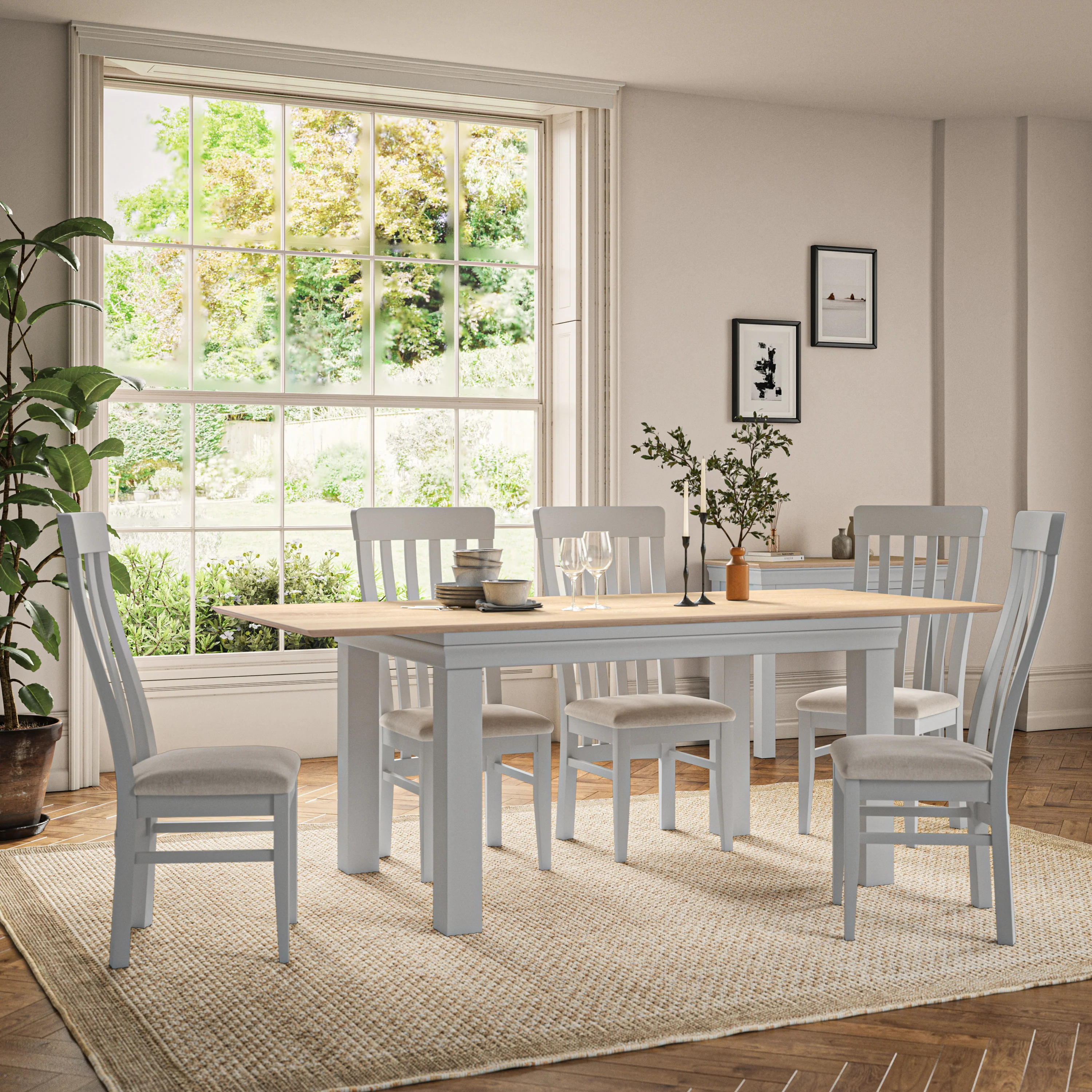 Francis Pebble Grey Dining Chair - Image 5