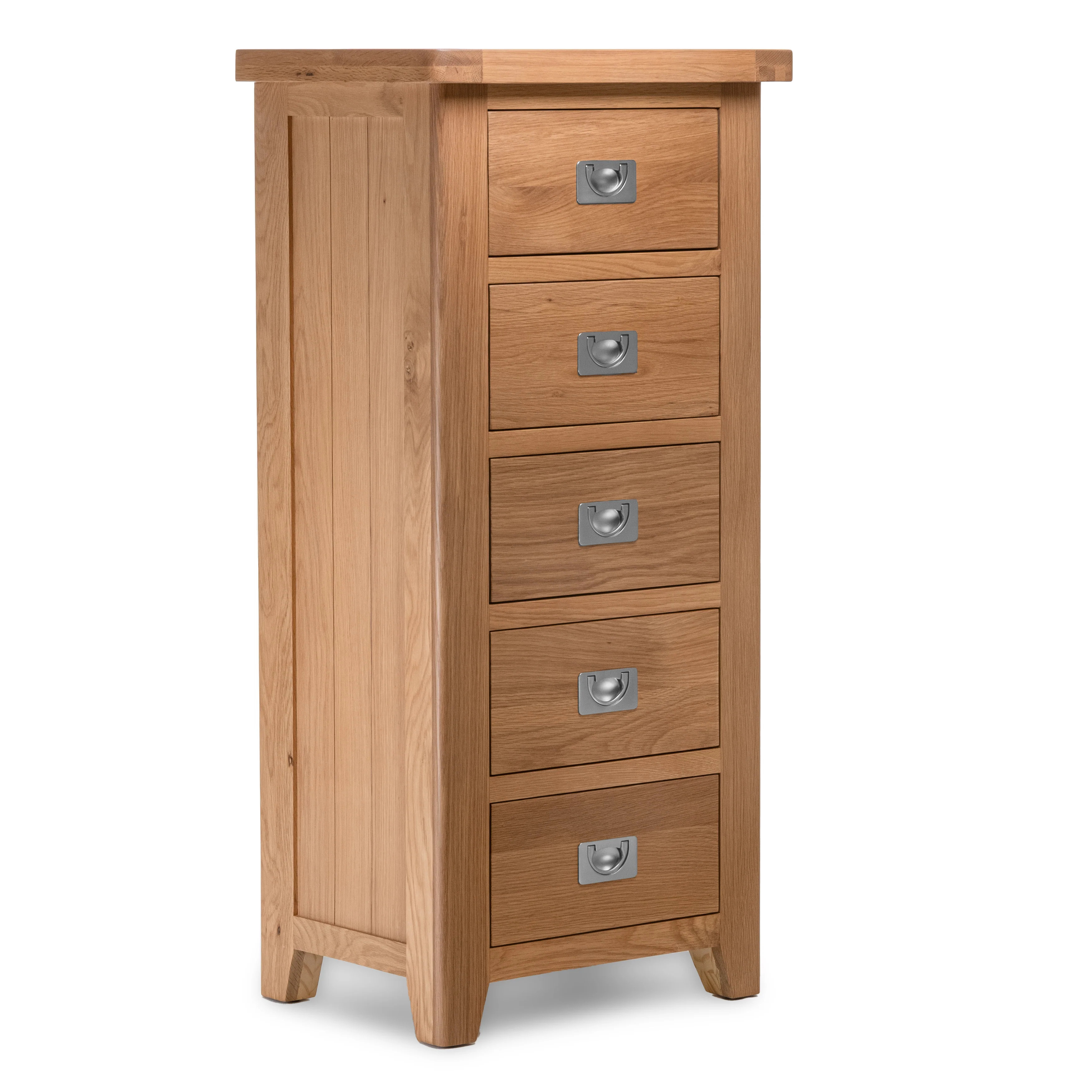 Gloucester Oak 5 Drawer Tallboy Chest