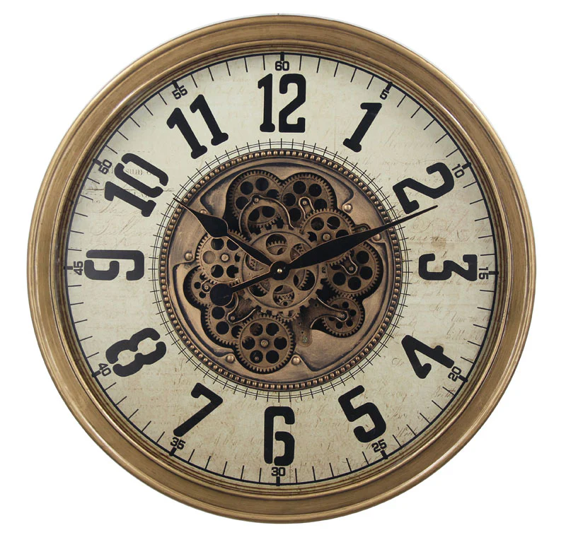 Gold Monza Industrial Age Wall Cog Clock | 66 cm - Image 2