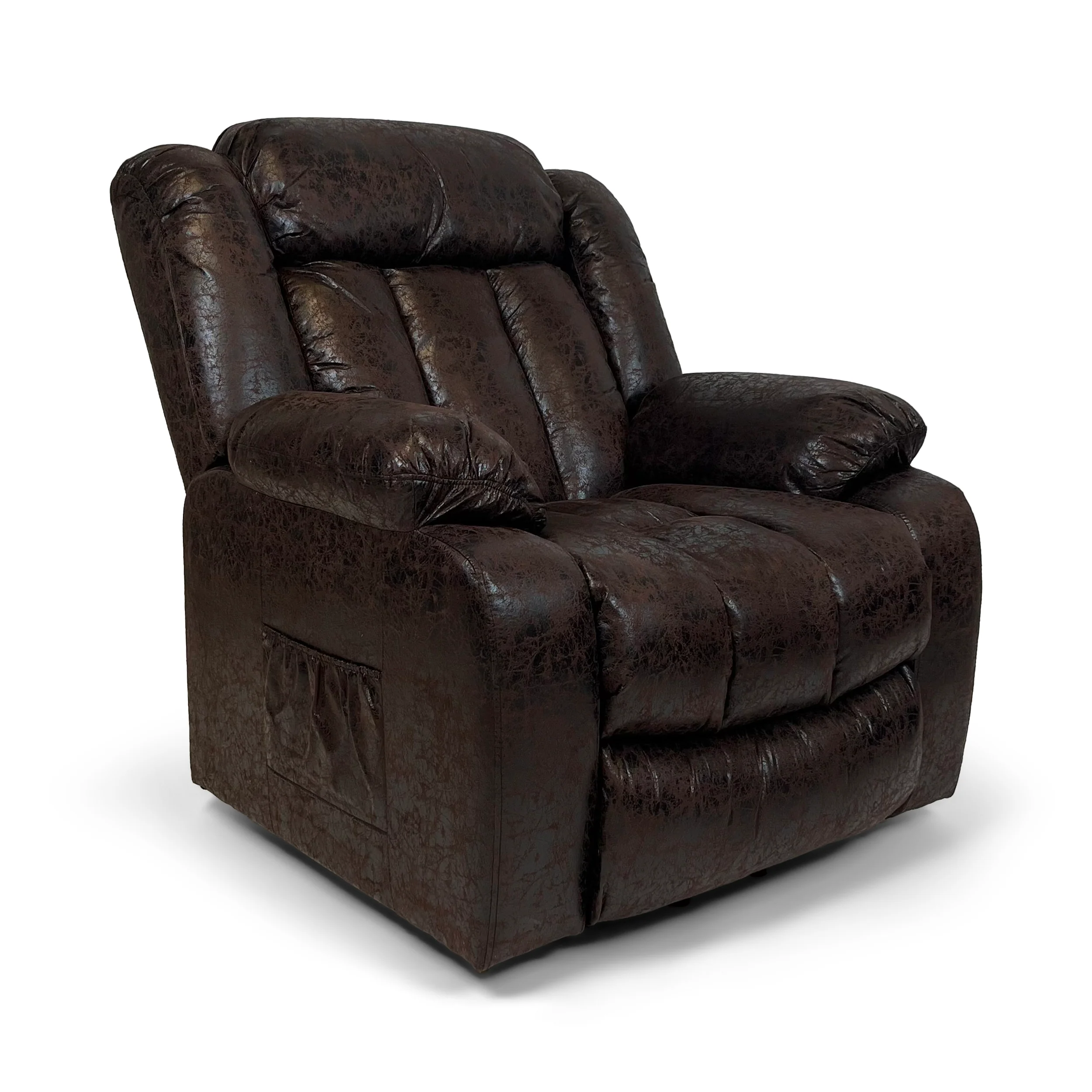Harper Dual Motor Heated Vibrating Massage Rise & Recliner | Brown - Image 2