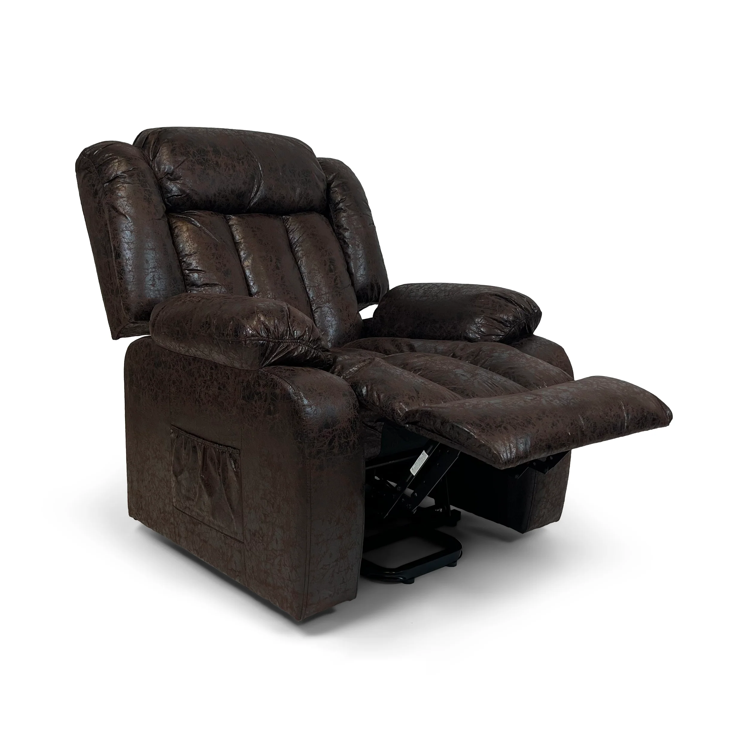 Harper Dual Motor Heated Vibrating Massage Rise & Recliner | Brown - Image 3