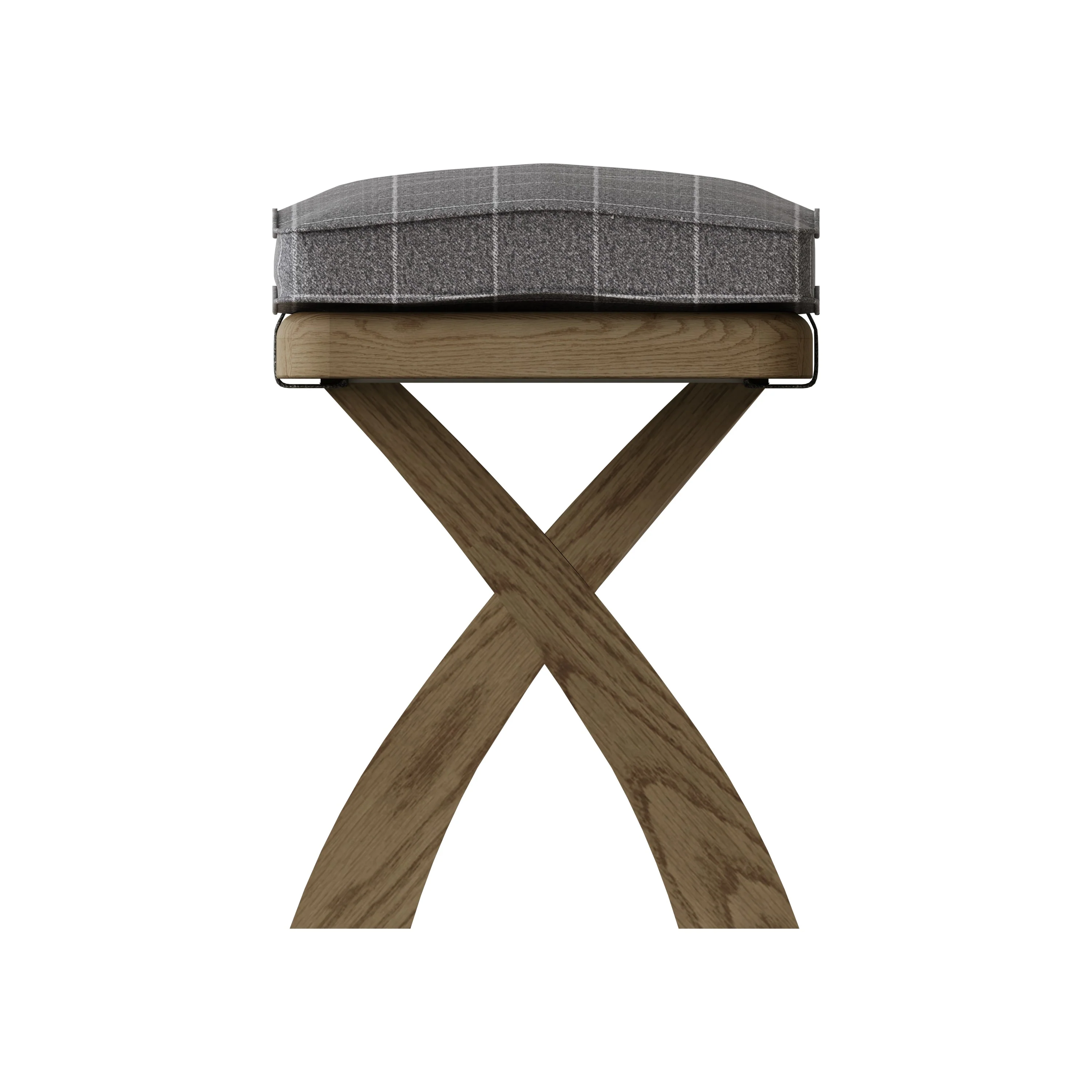 Hove Smoked Oak 2.5m Cross Leg Bench - Image 6
