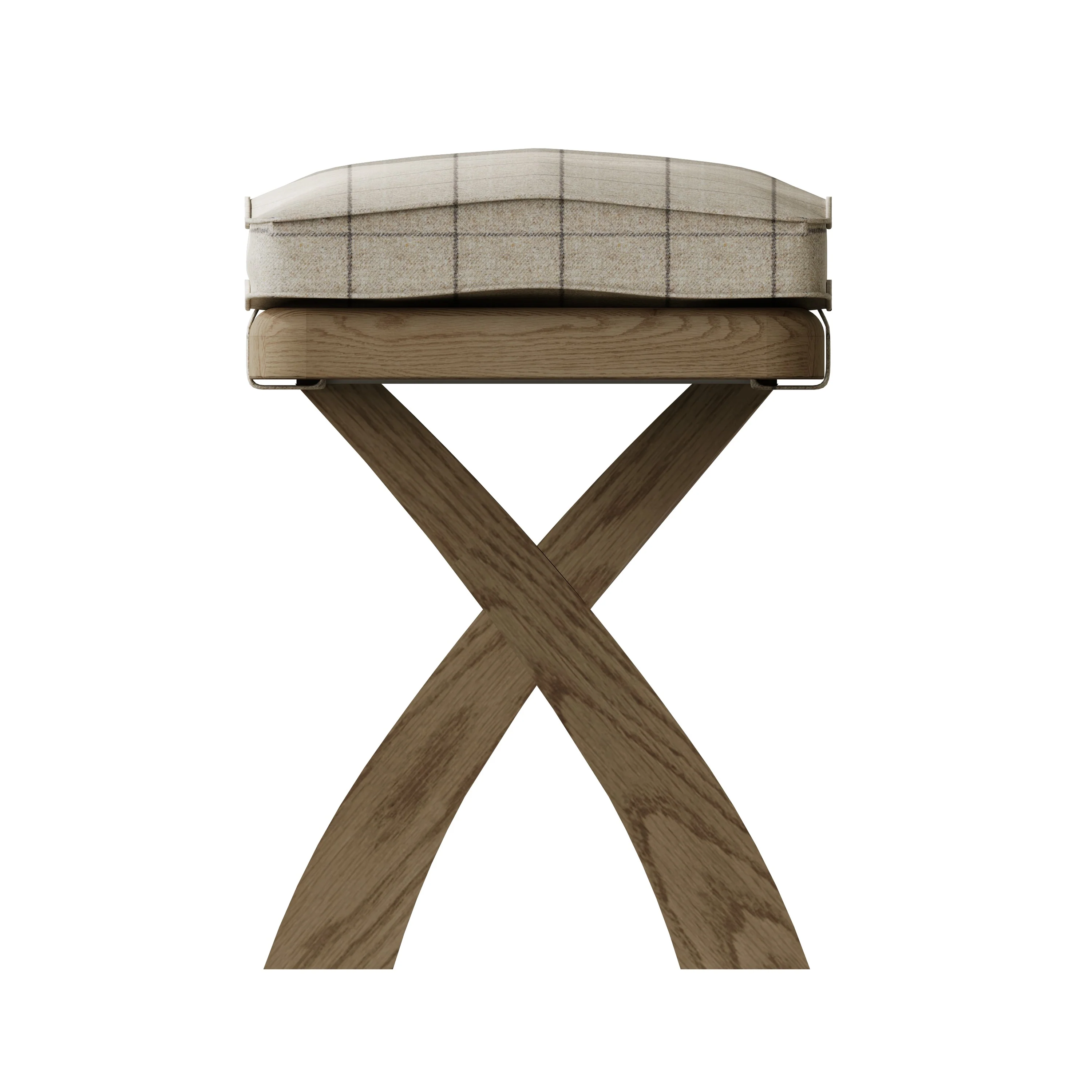 Hove Smoked Oak 2.5m Cross Leg Bench - Image 8