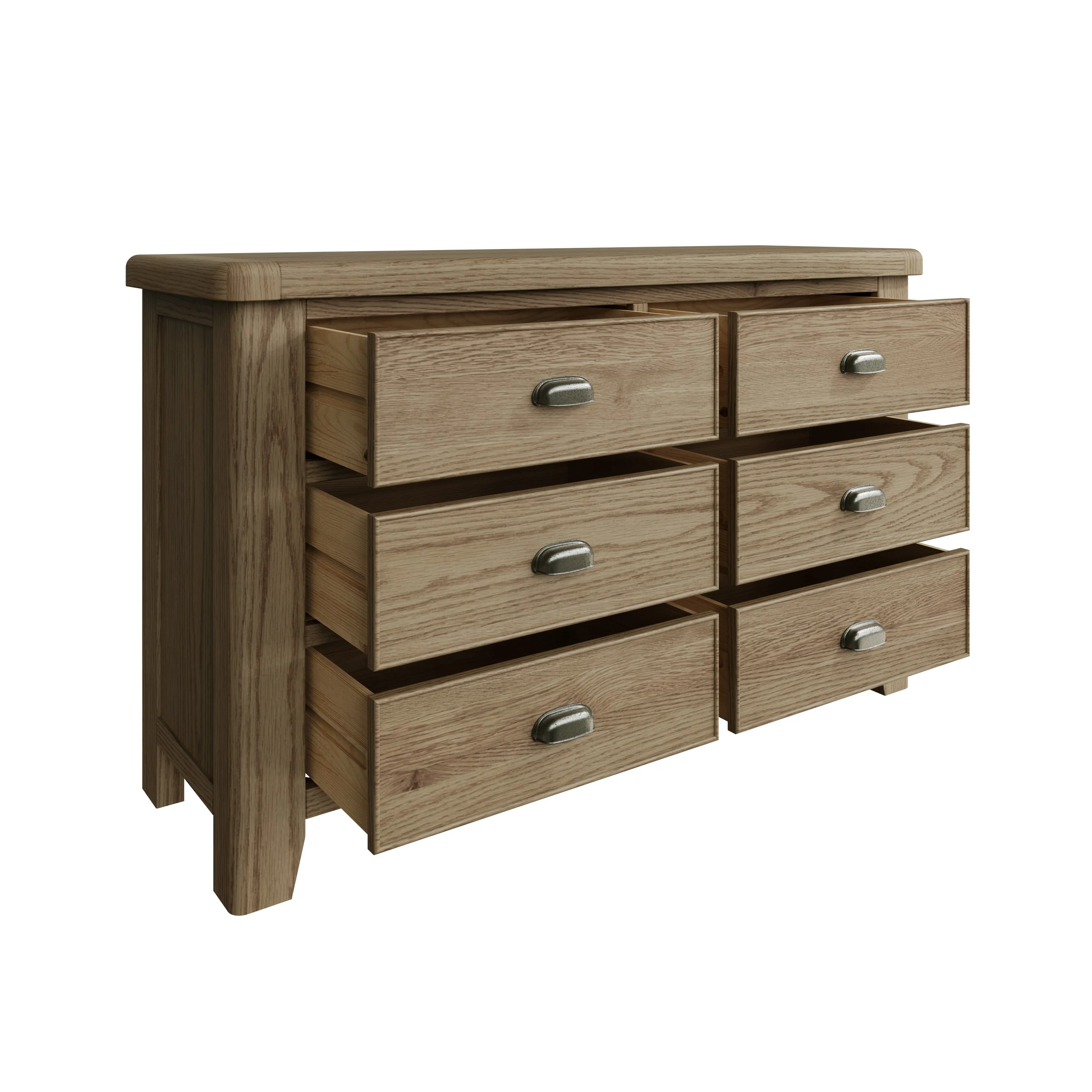 Hove Smoked Oak 6 Drawer Chest - Image 4
