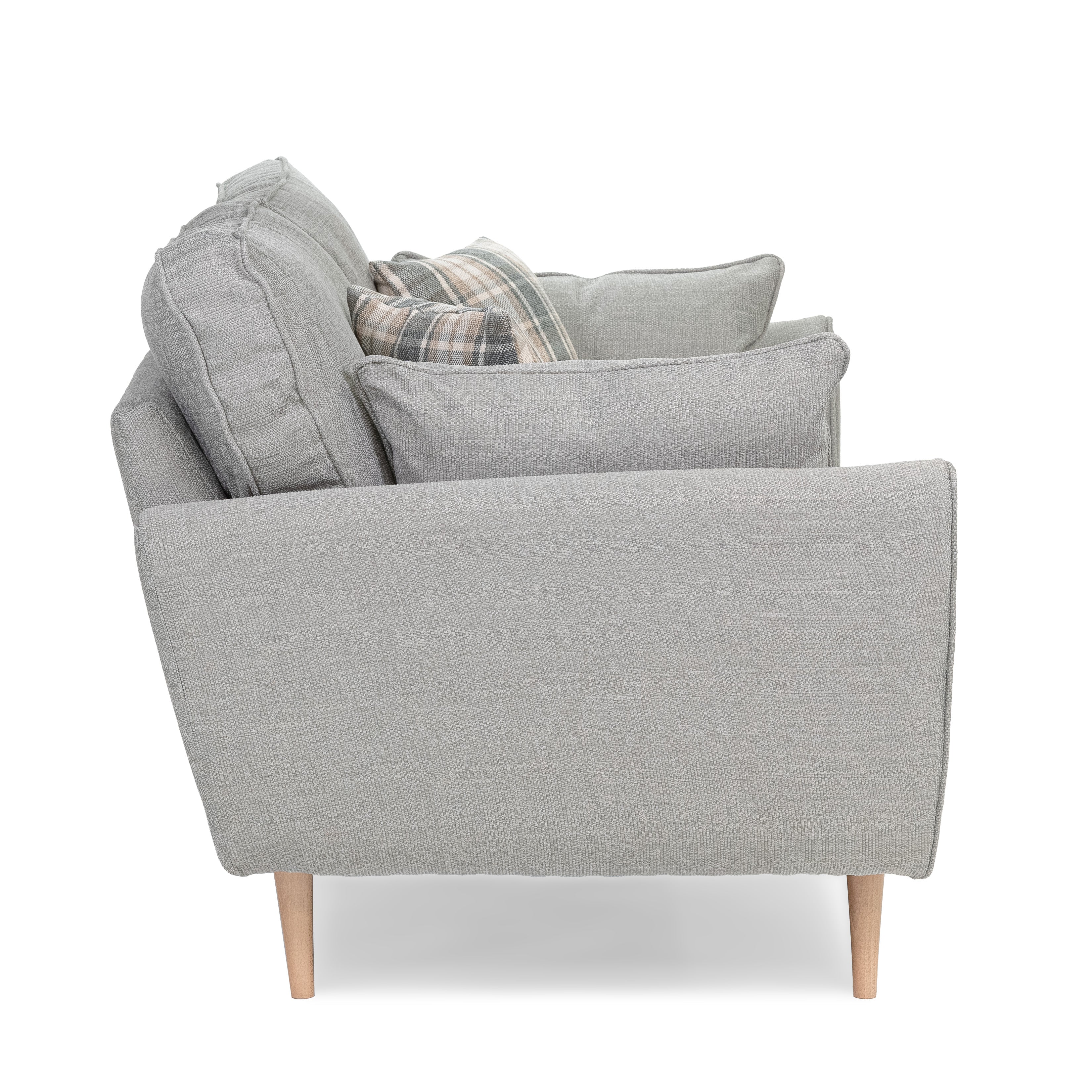 Kendal Lisbon Silver Grey 3 Seater Sofa - Image 4