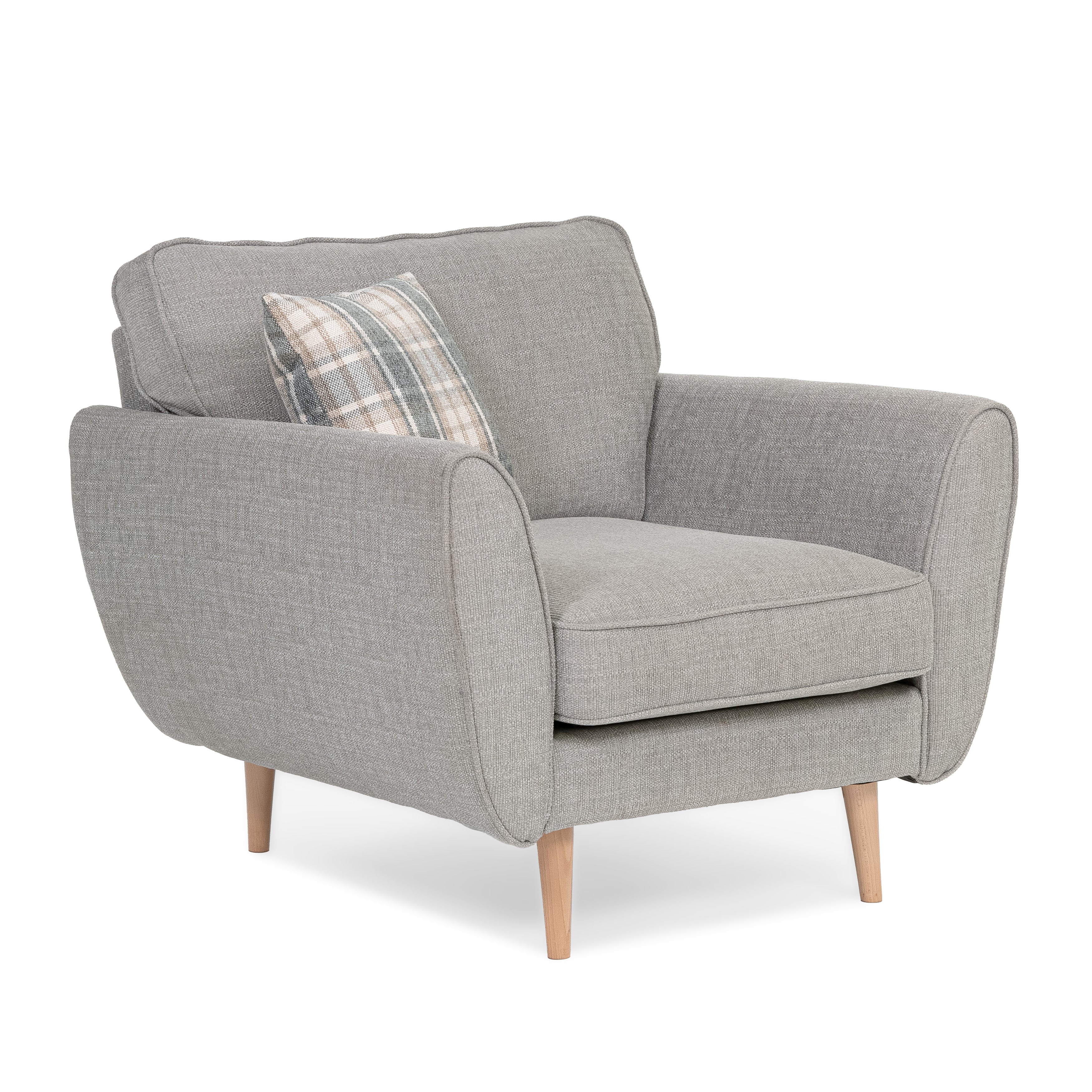 Kendal Lisbon Silver Grey Armchair - Image 3