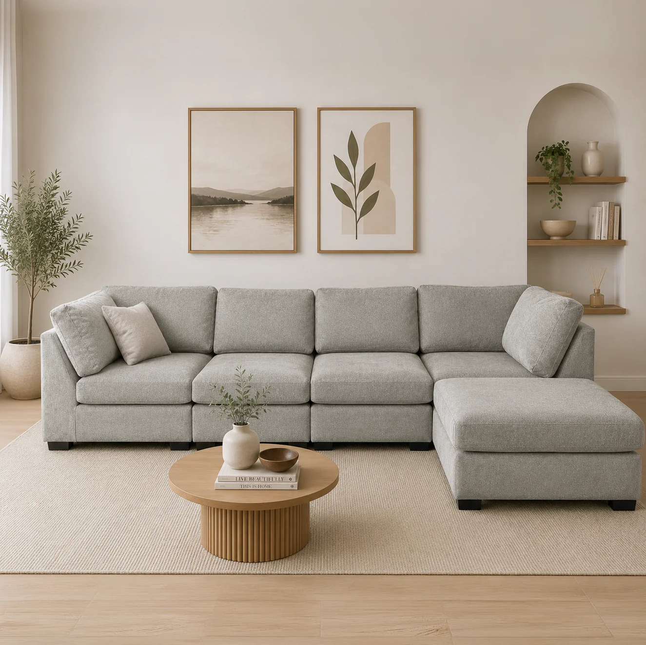 Knightsbridge Grey Full Corner Modular Sofa - Image 3
