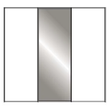 Miami Plus Wiemann 3 Door Sliding Wardrobe With Glass Door 300cm - Image 3