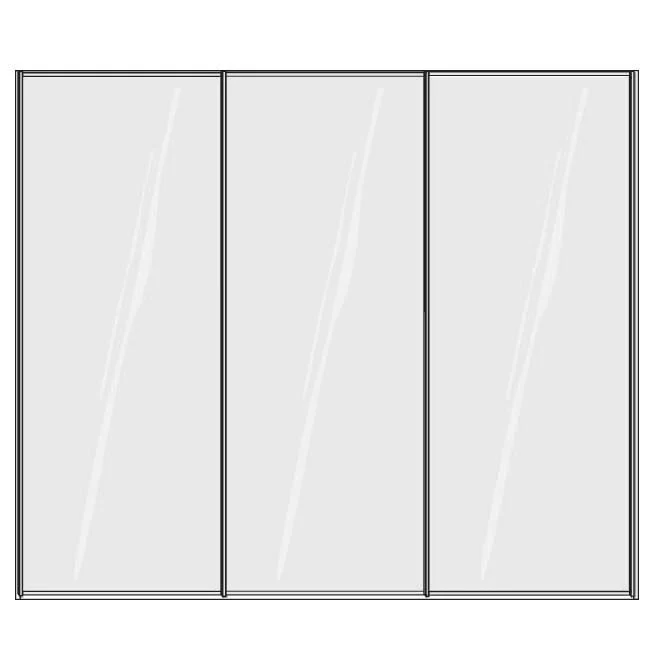 Miami Plus Wiemann 3 Door Sliding Wardrobe With Glass Door 250cm - Image 5