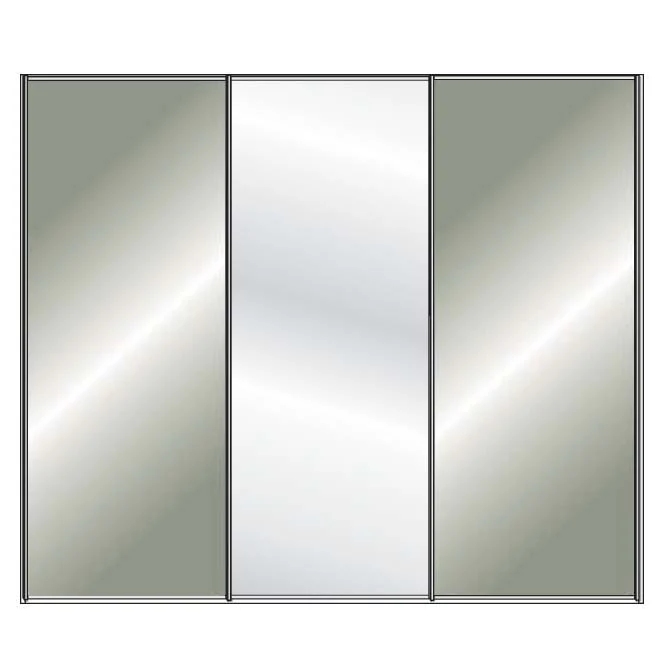 Miami Plus Wiemann 3 Door Sliding Wardrobe With Glass Door & Mirrored Door 280cm - Image 11