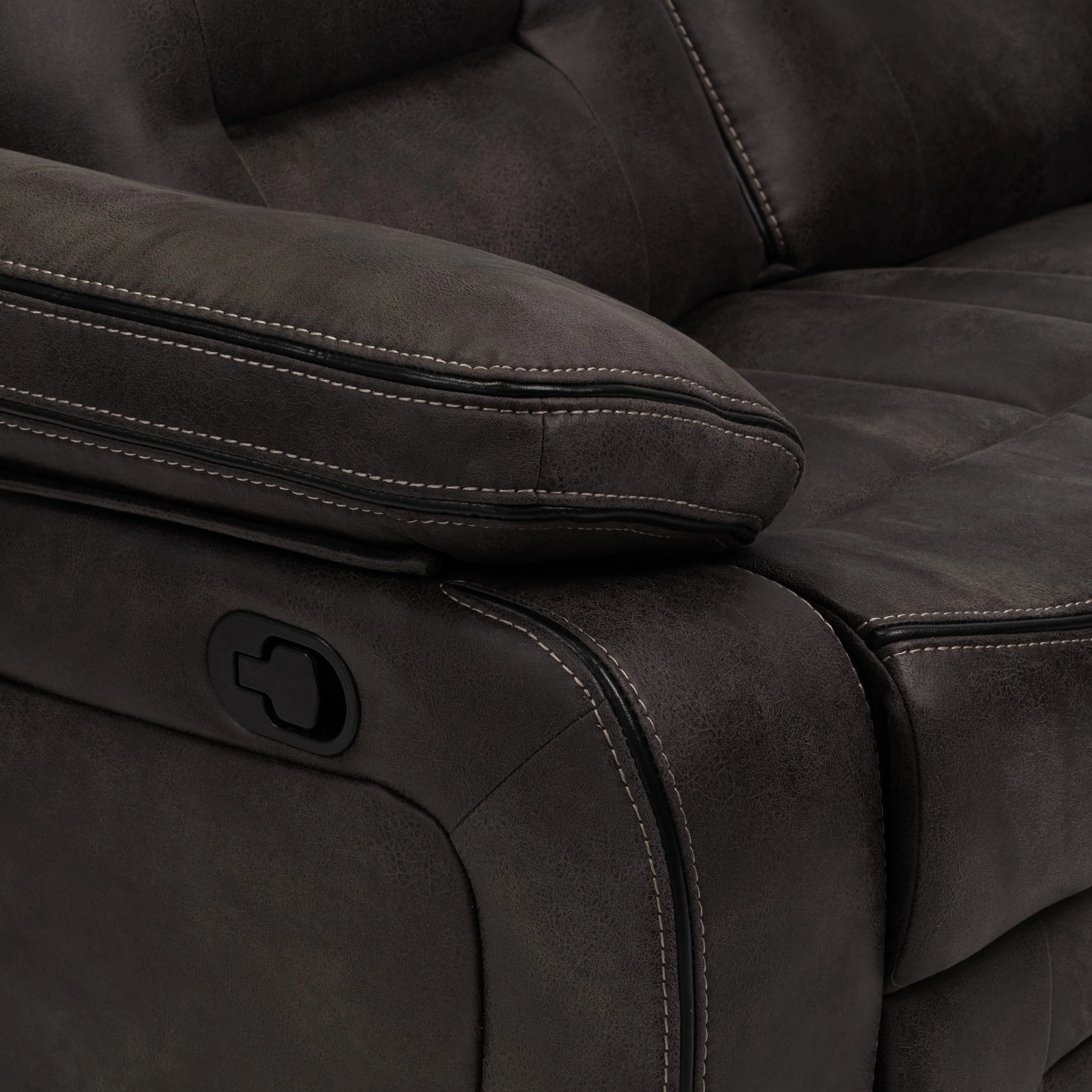 Milo Dark Grey Reclining 2 Seater Sofa - Image 7