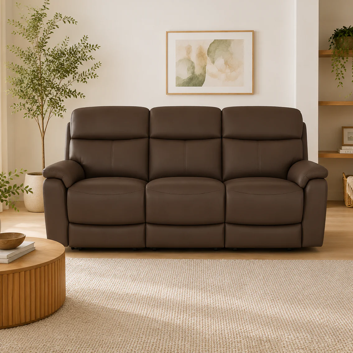 Nevara Brownie Reclining 3 Seater Sofa - Image 3