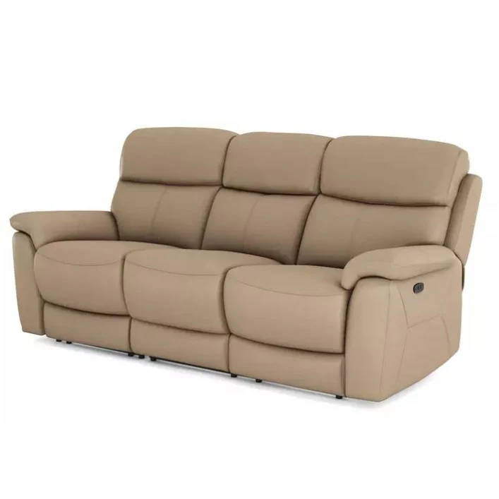 Nevara Latte Reclining 3 Seater Sofa - Image 5