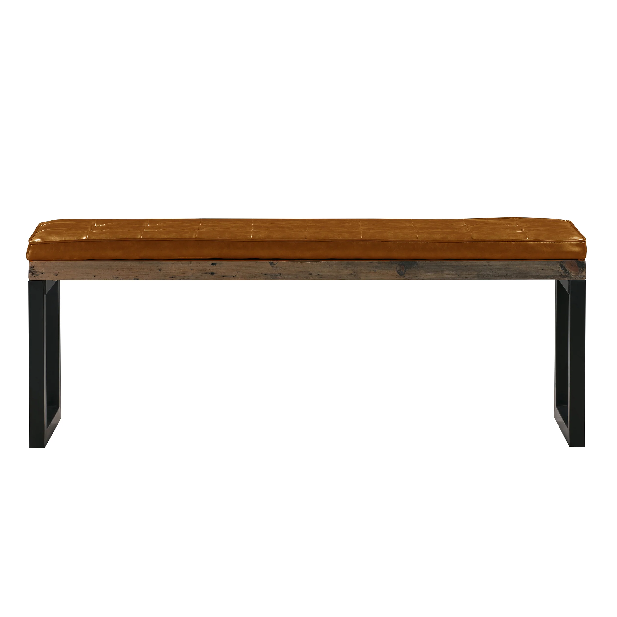 Nixon Faux Leather Bench Cushion | Vintage Tan - Image 3