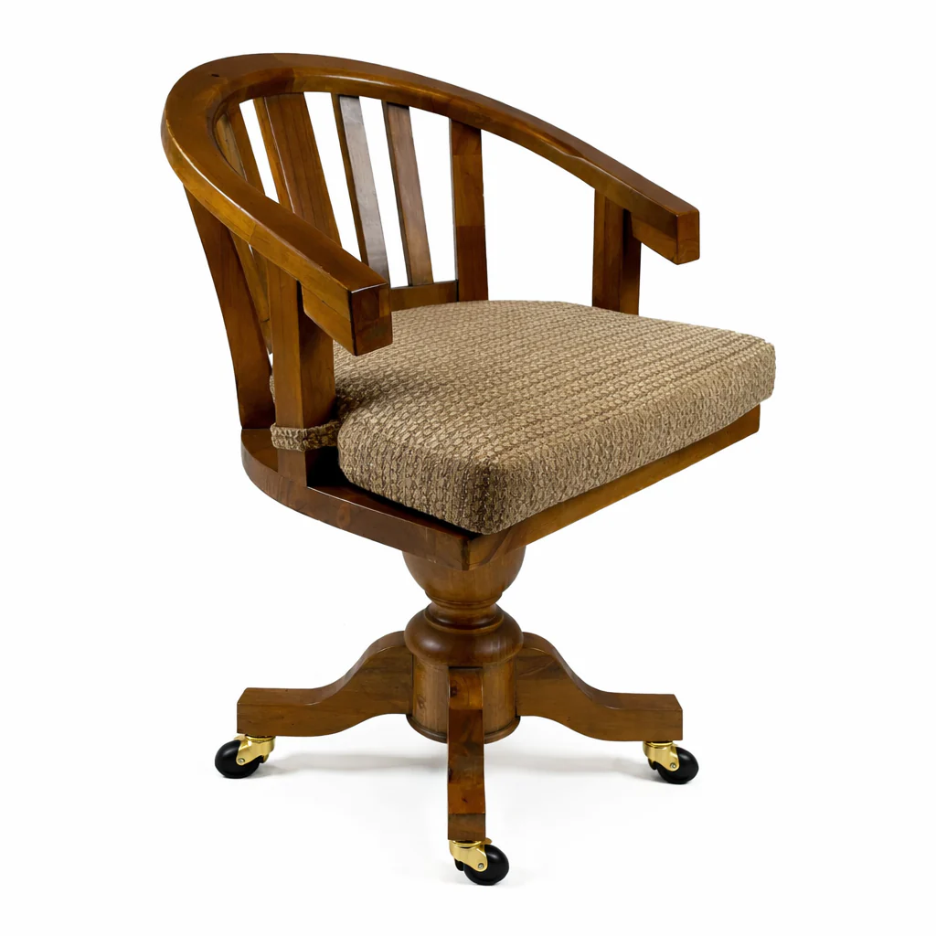 Oxford Light Pine Captain Swivel Office Chair - Image 3