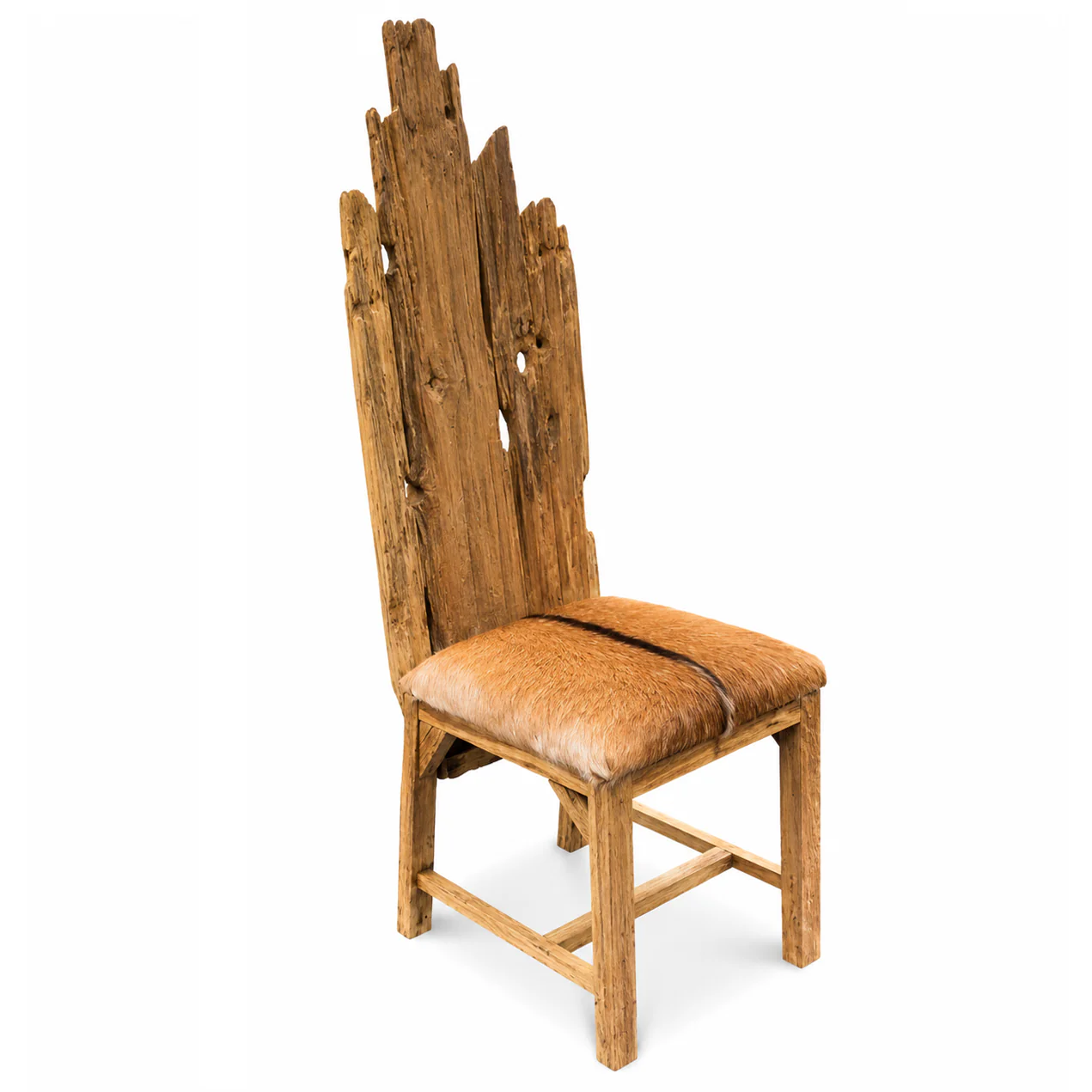 Teak Root Goats Skin Dining Chair - Image 3