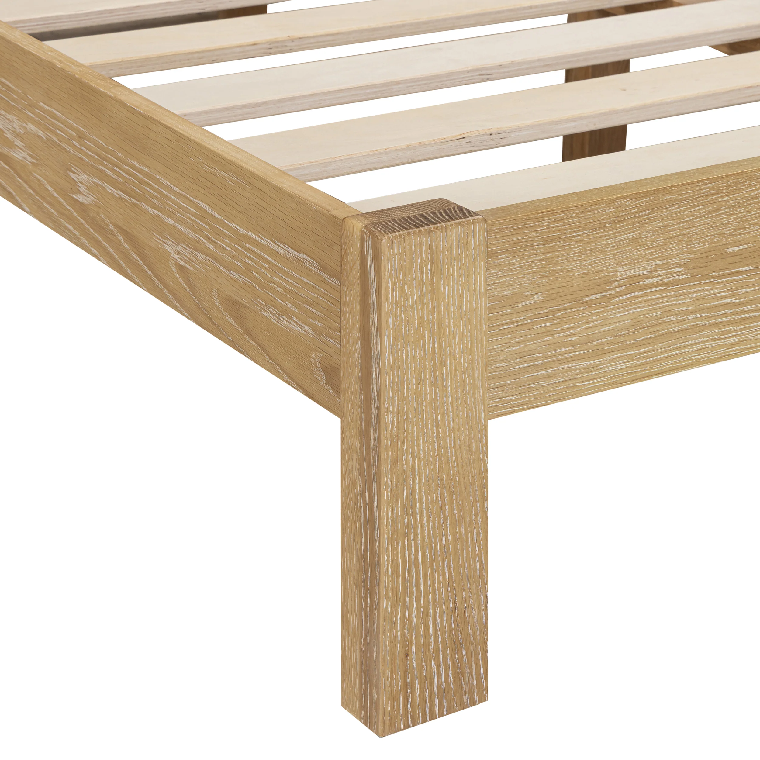 Westbrook Whitewash Oak 4ft 6' Double Bed - Image 7