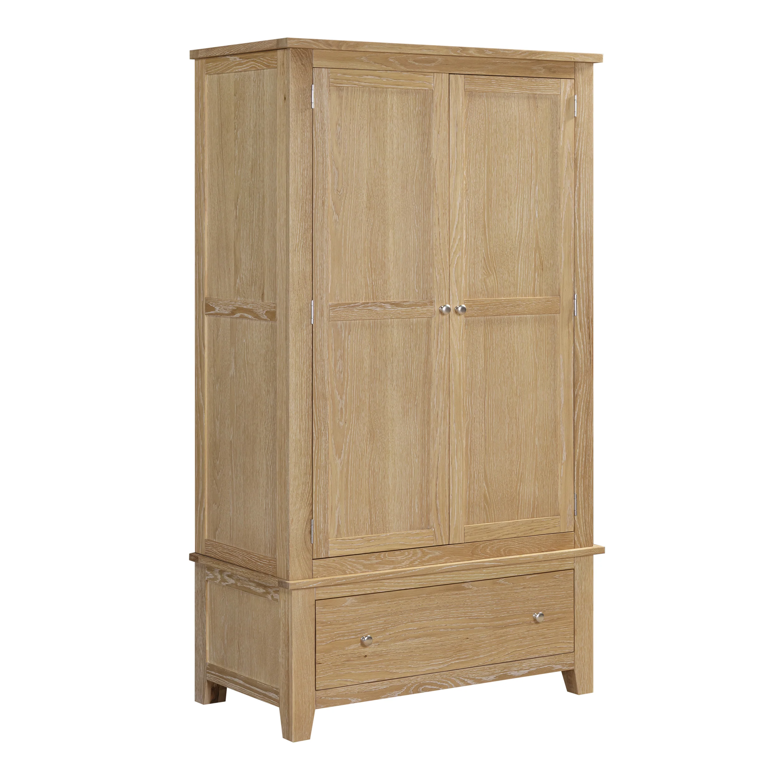 Westbrook Whitewash Oak Double Wardrobe - Image 5