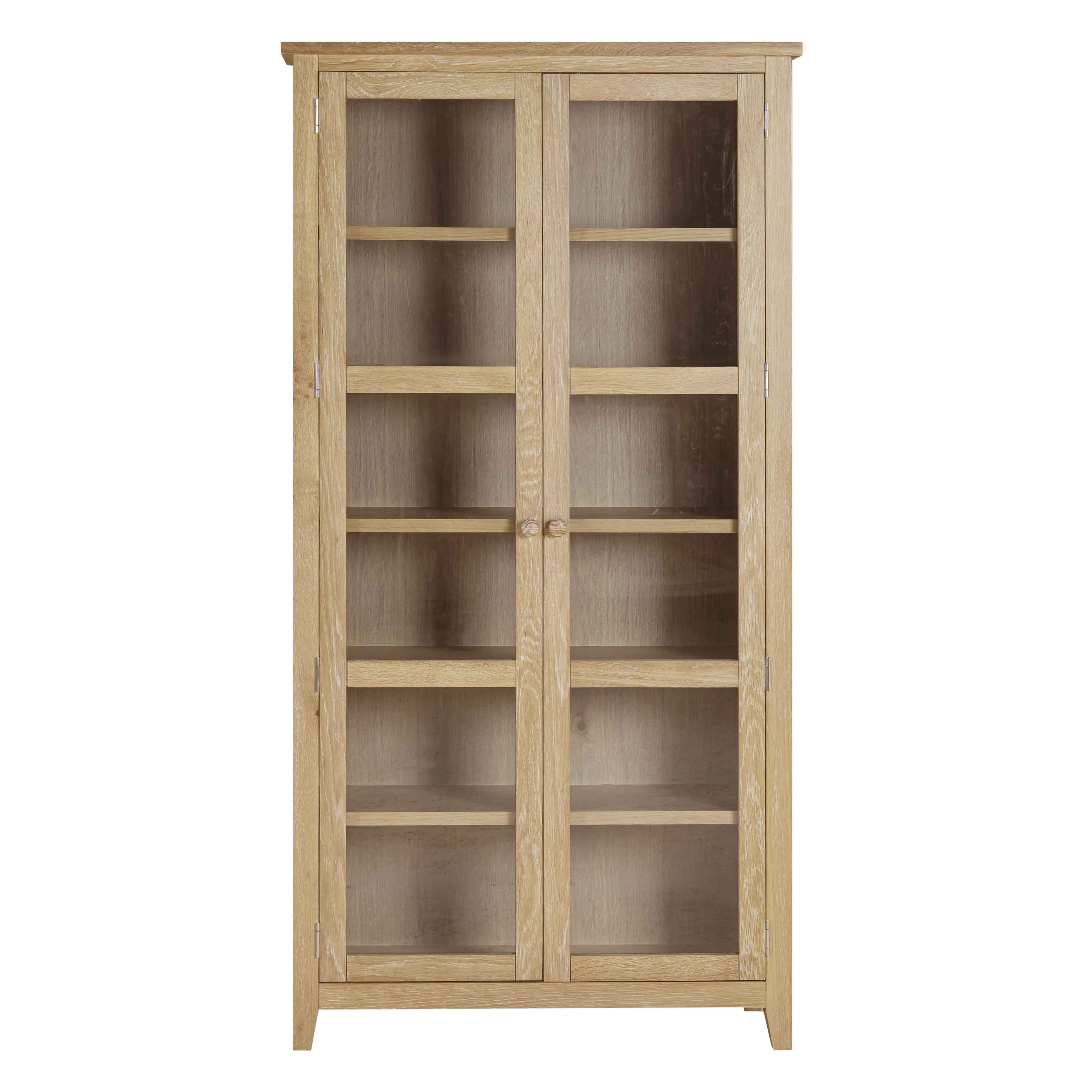 Westbrook Whitewash Oak Glass Display Cabinet - Image 3
