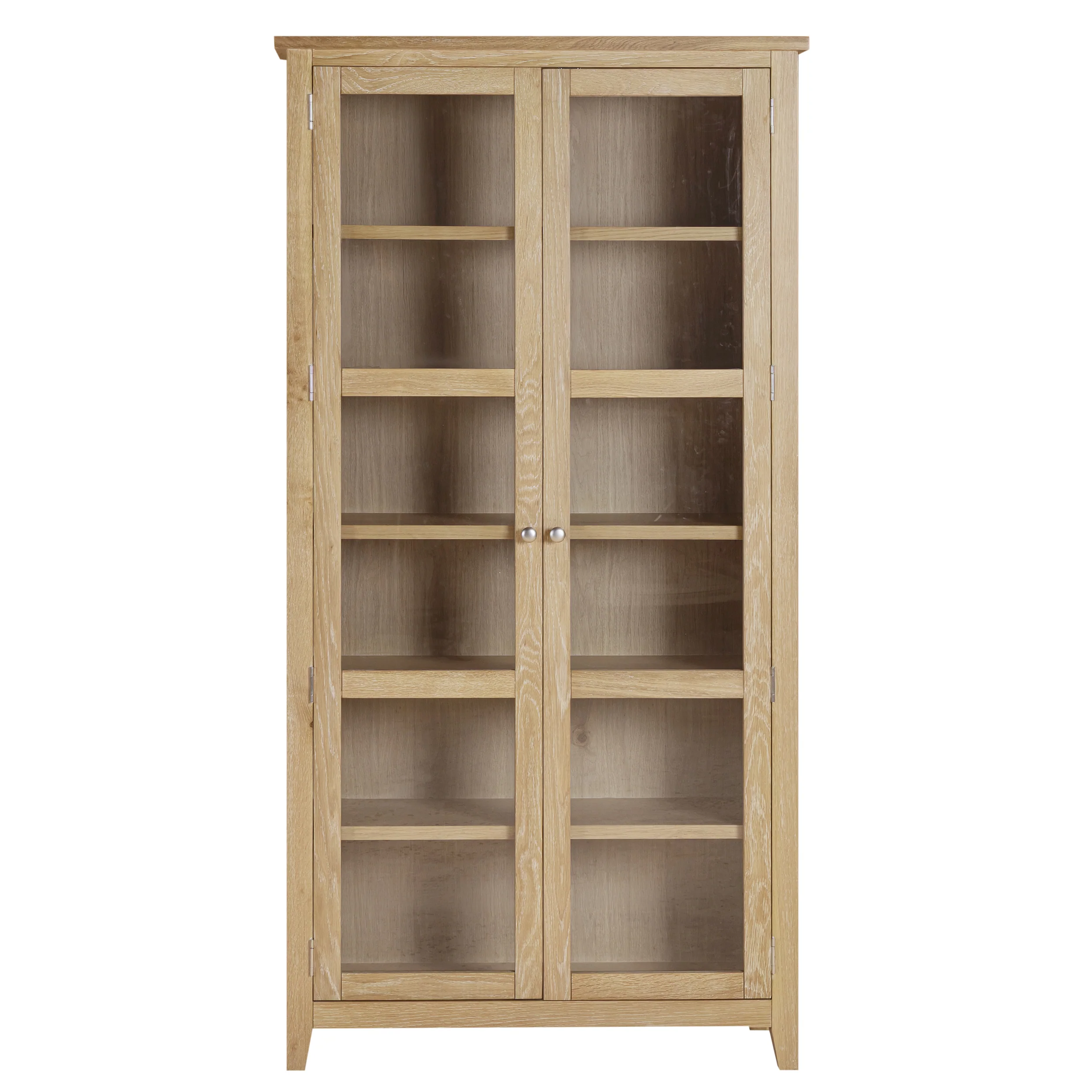 Westbrook Whitewash Oak Glass Display Cabinet - Image 4