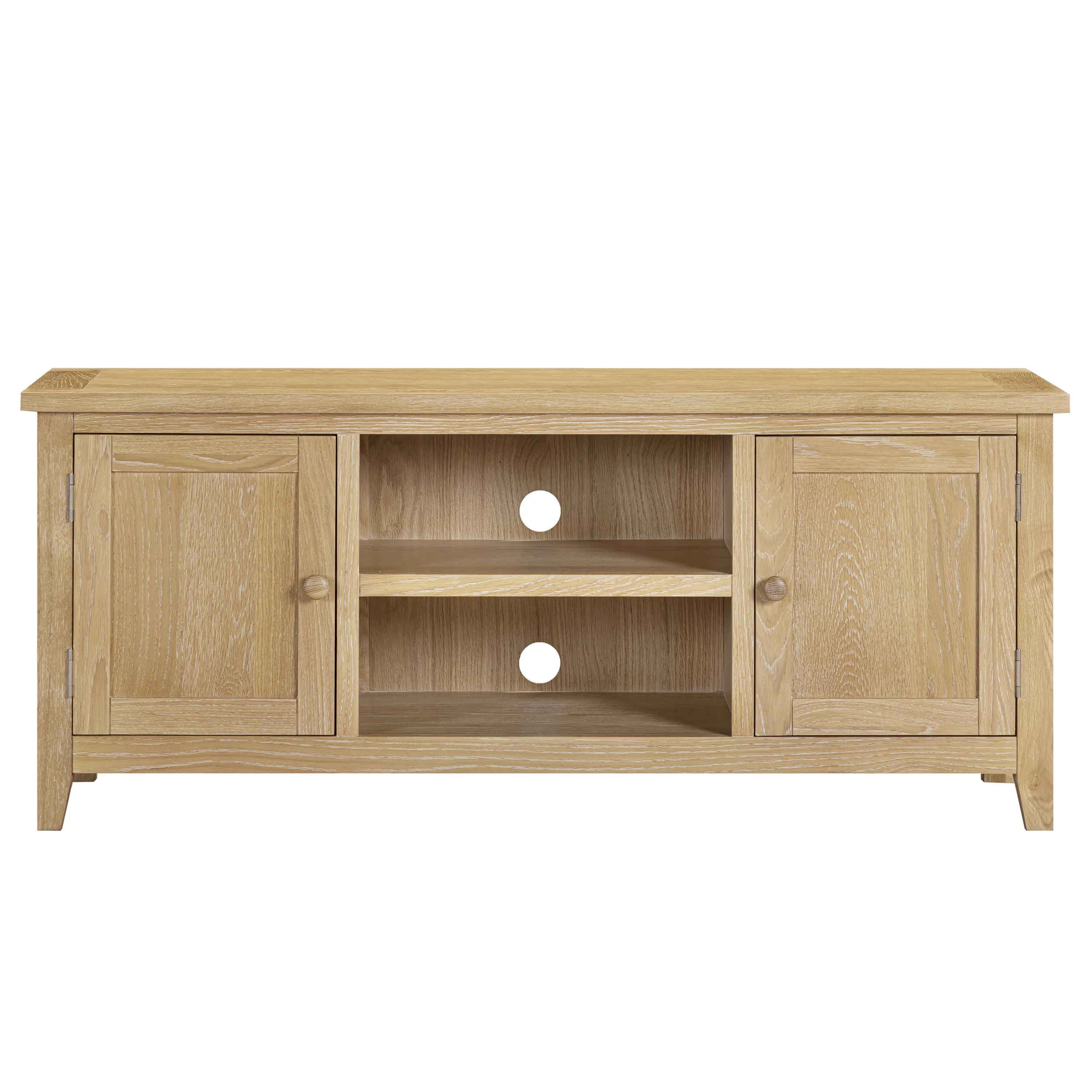 Westbrook Whitewash Oak Large TV Stand - Image 4