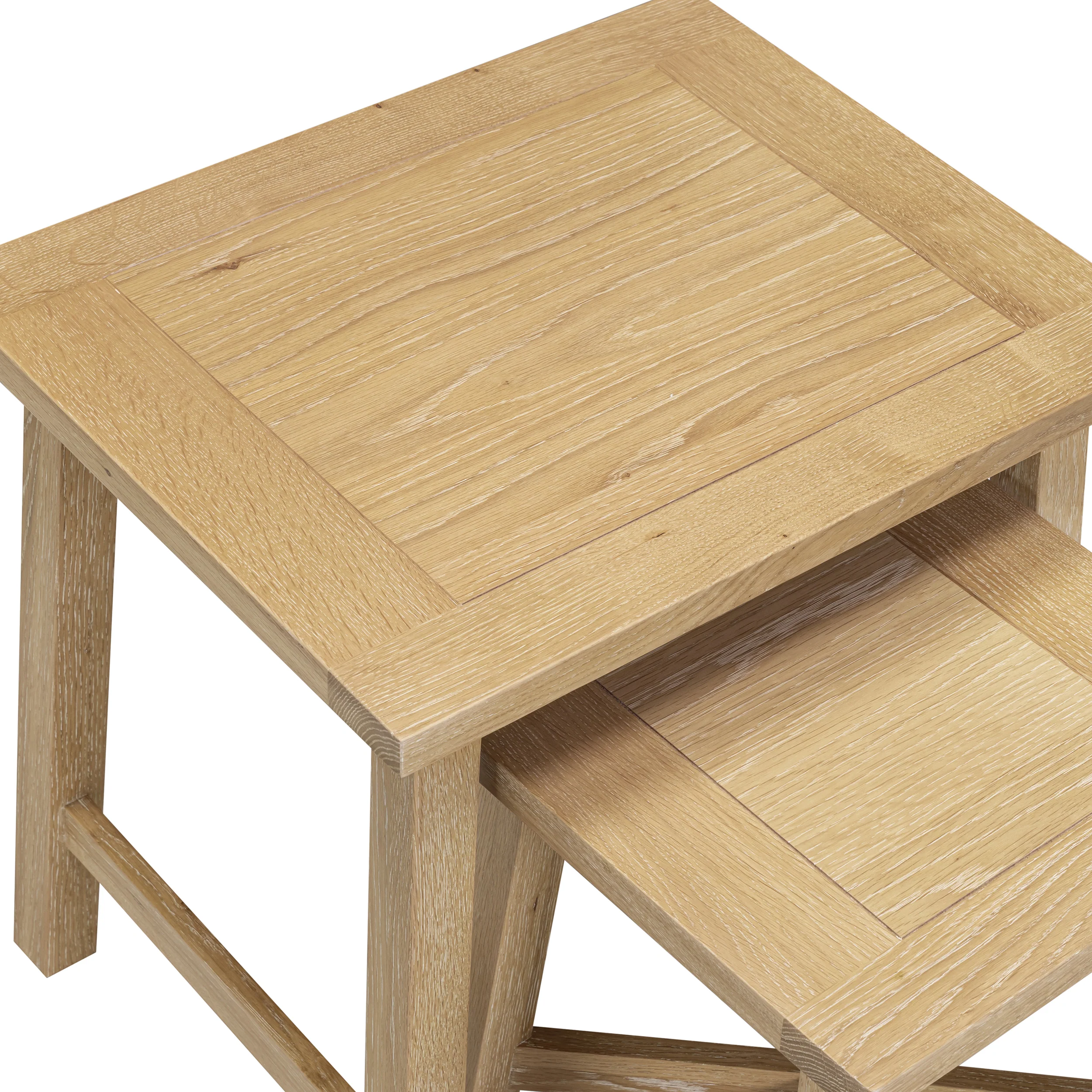 Westbrook Whitewash Oak Nest of 2 Tables - Image 6