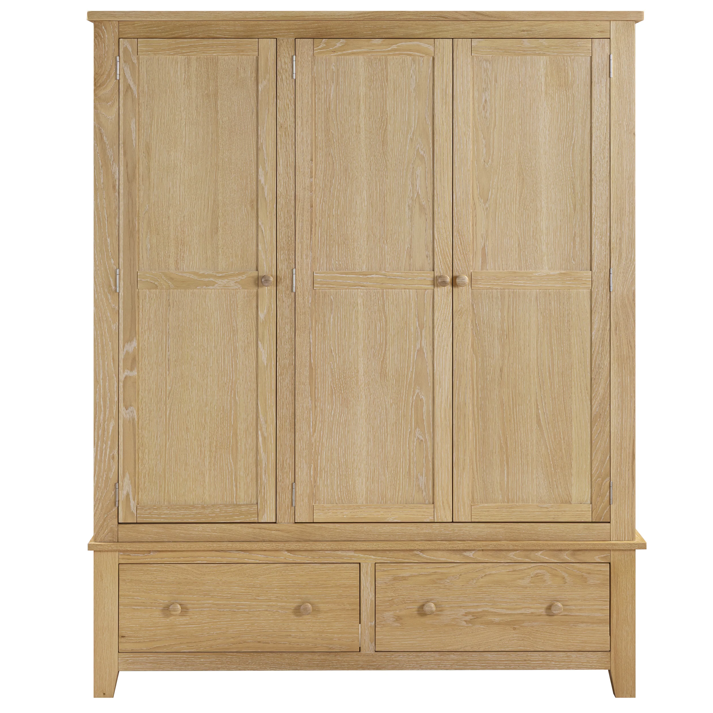 Westbrook Whitewash Oak Triple Wardrobe - Image 5