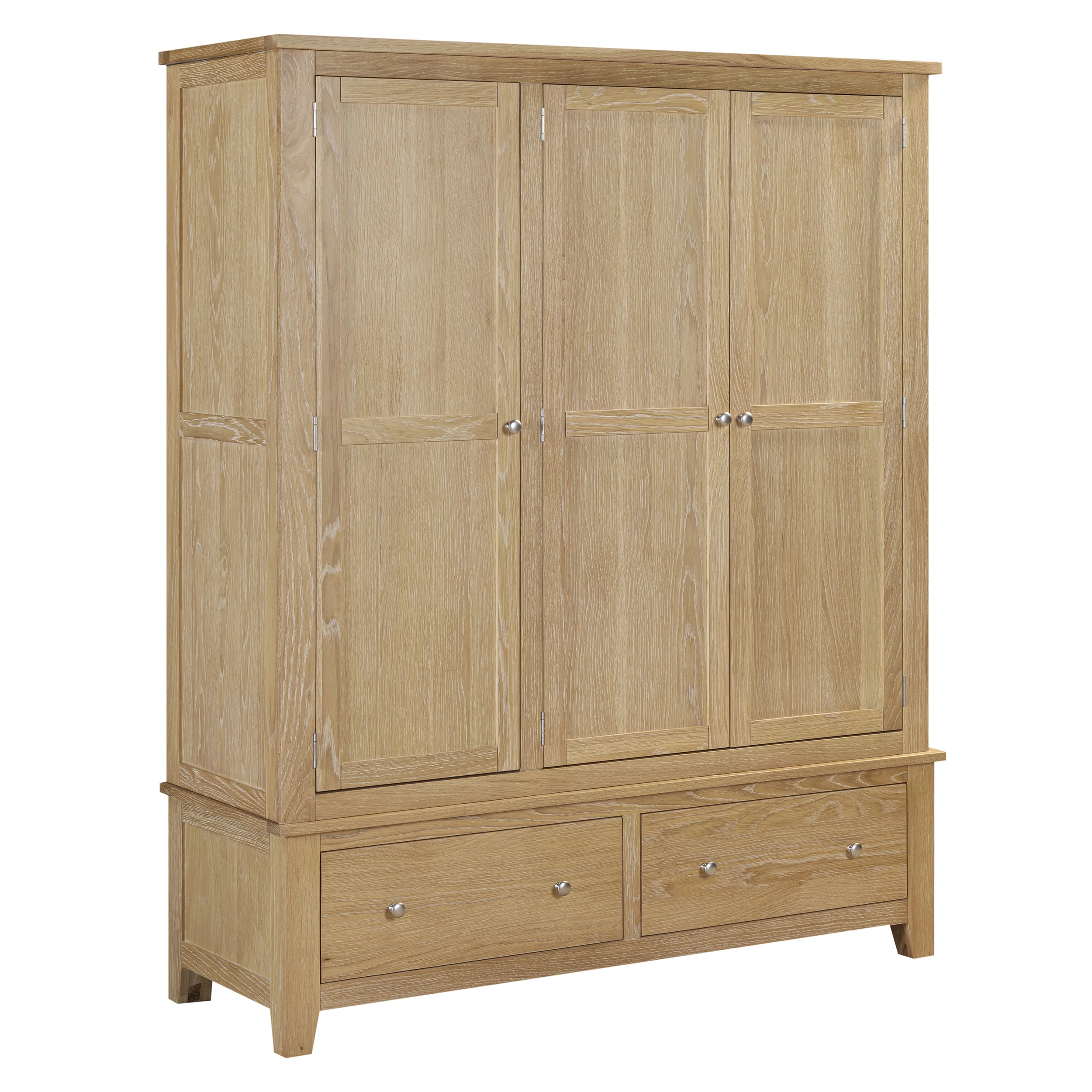 Westbrook Whitewash Oak Triple Wardrobe - Image 7