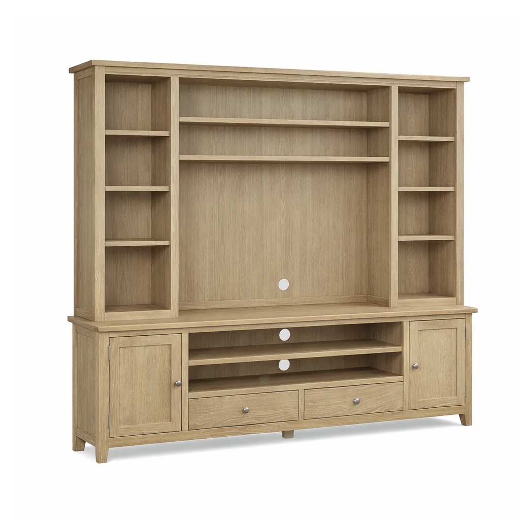 Westbrook Whitewash Oak TV and Media Storage Unit - Image 3