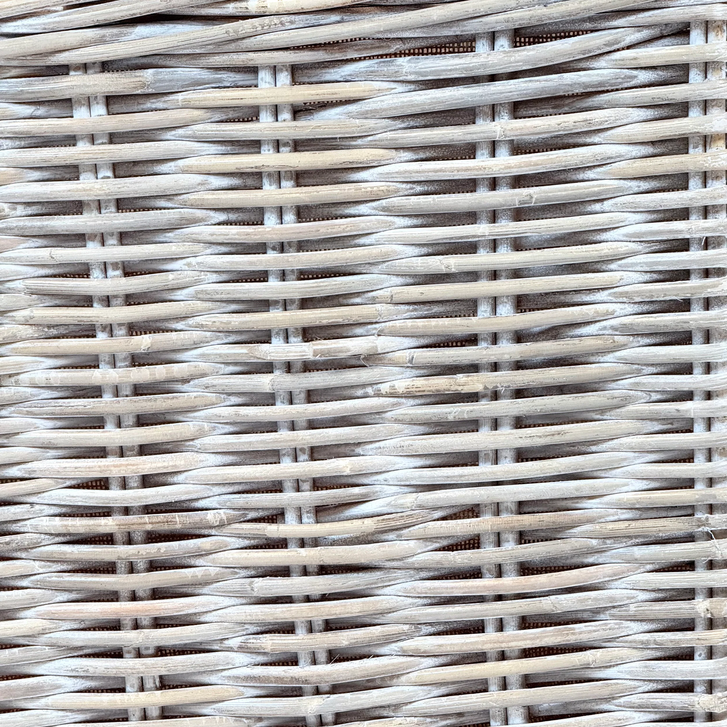 Whitewash Rattan Square Wicker Storage Basket | Small - Image 4